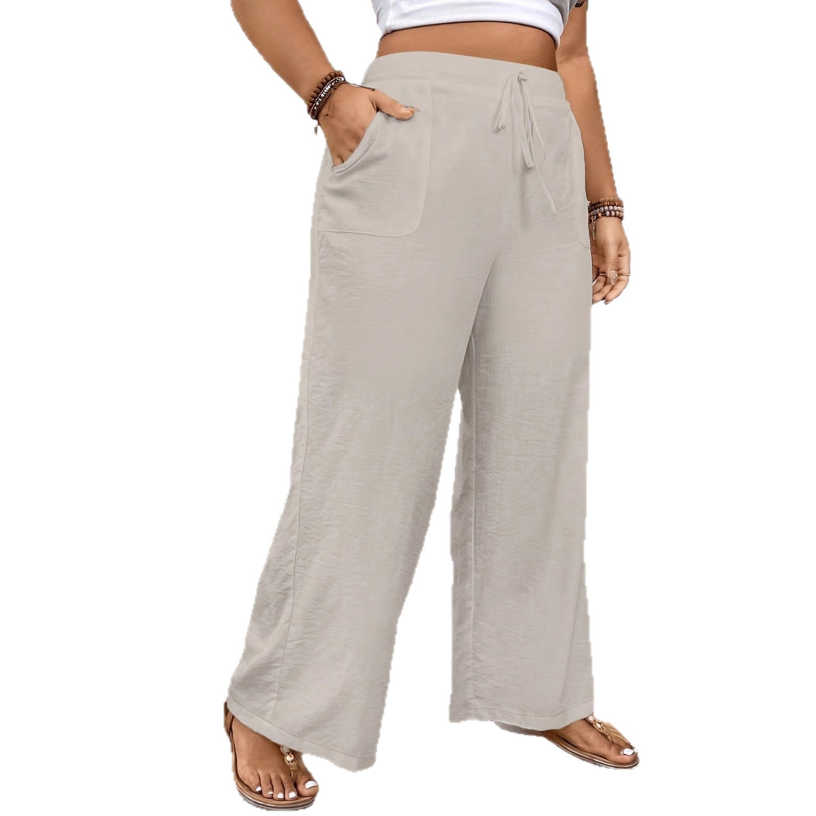 Elegant Lace Detail Trousers